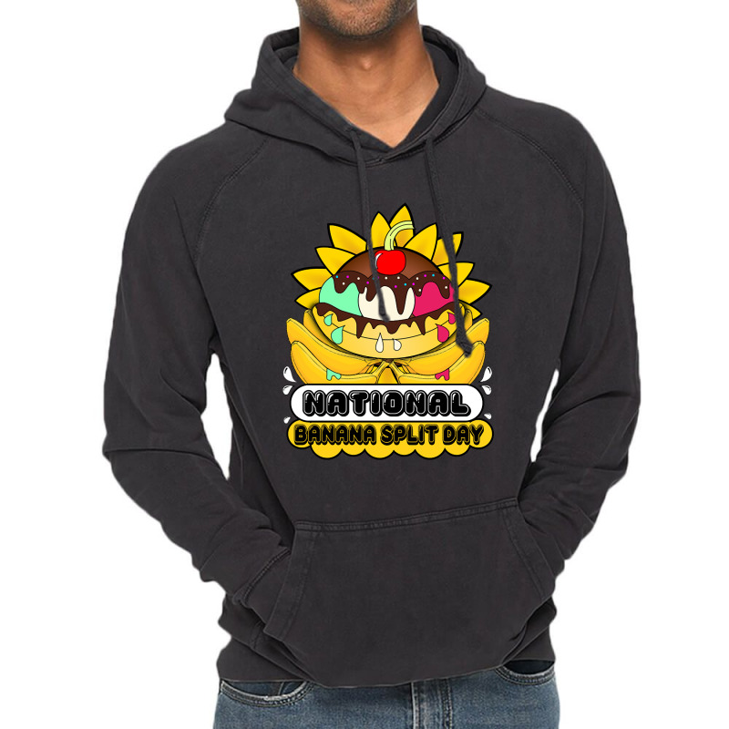 Limited Edition National Banana Split Day Vintage Hoodie by Rios Arevalo | Artistshot