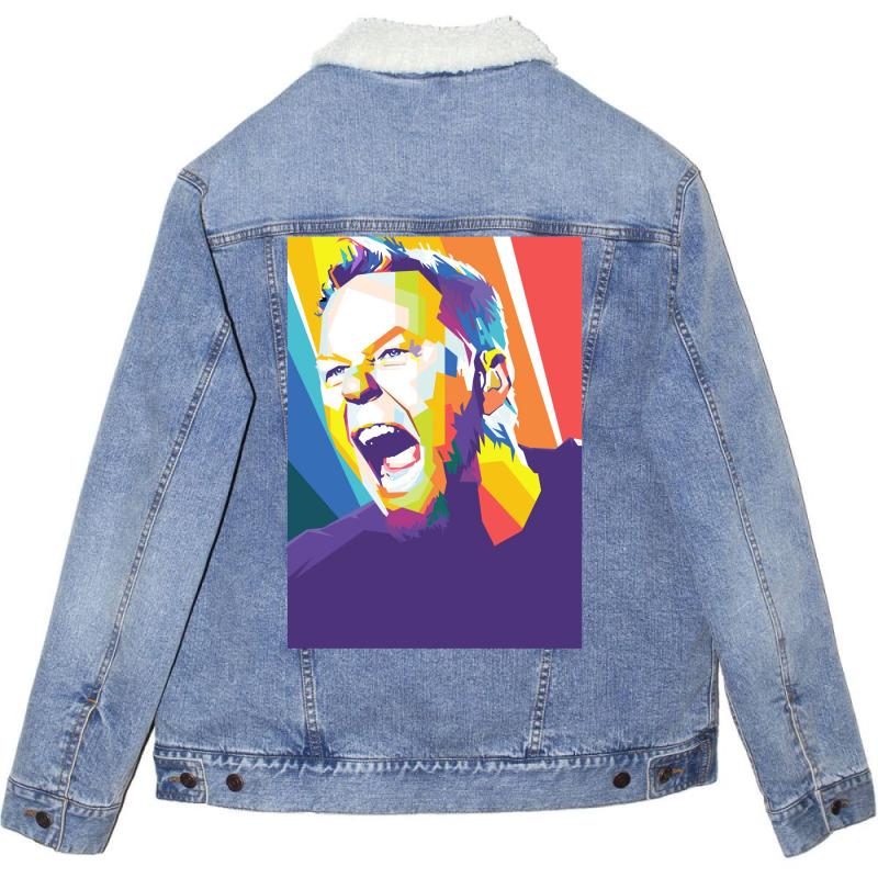 Brown Guitar James Hetfield Unisex Sherpa-lined Denim Jacket | Artistshot