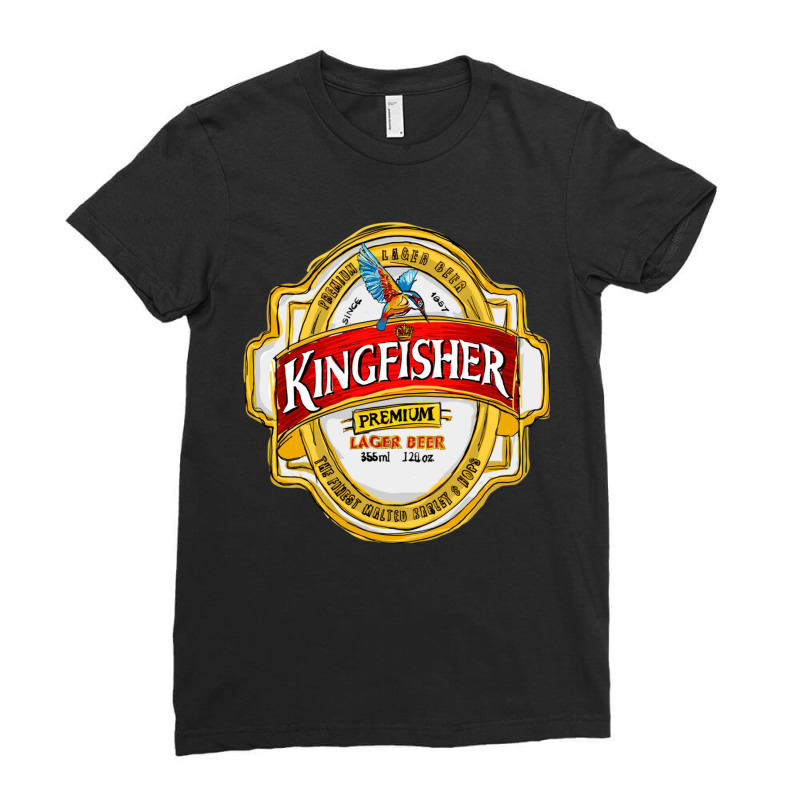 Kingfisher Lager Pop Ladies Fitted T-Shirt by LisaBurlingame | Artistshot