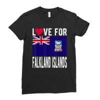 Love For Falkland Islands T Shirt Ladies Fitted T-shirt | Artistshot