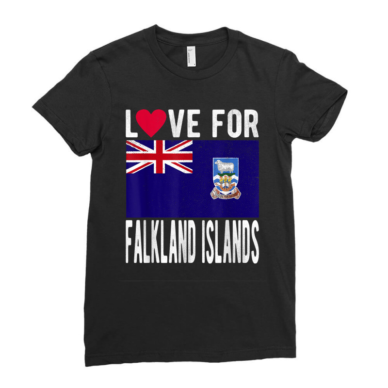 Love For Falkland Islands T Shirt Ladies Fitted T-Shirt by nilda1pr4klauer | Artistshot