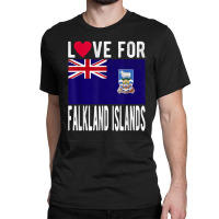 Love For Falkland Islands T Shirt Classic T-shirt | Artistshot