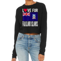 Love For Falkland Islands T Shirt Cropped Sweater | Artistshot