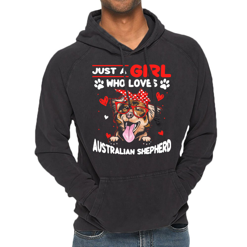 Just A Girl Who Loves Dogs T  Shirt Vintage Just A Girl Who Love Austr Vintage Hoodie by roderick79981 | Artistshot