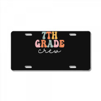 Limited Edition Womens 7th Grade Crew Retro Groovy Women Happy First D License Plate | Artistshot