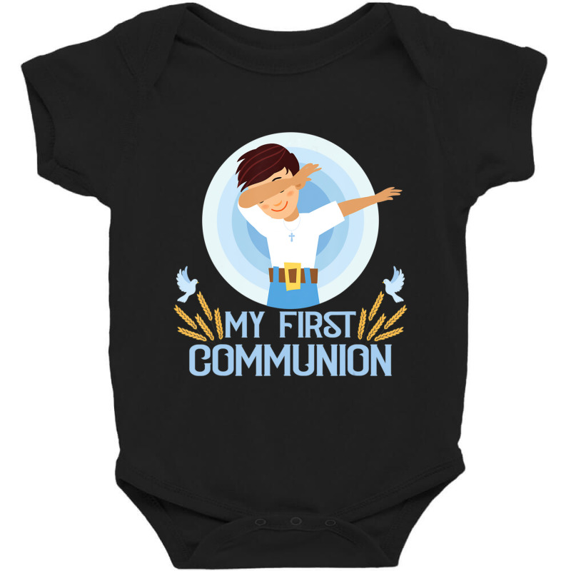 Limited Edition My First Holy Communion Dabbing Boy Baby Bodysuit | Artistshot