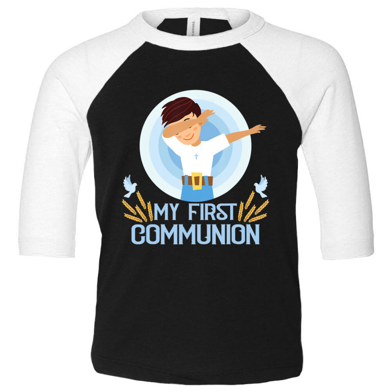 Limited Edition My First Holy Communion Dabbing Boy Toddler 3/4 Sleeve Tee | Artistshot