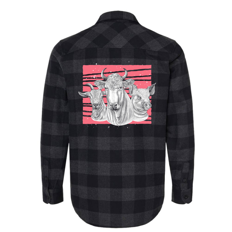 Goat Goats Farm Animal Lover Farmer Country Cow Pig Goat Farm Animal 1 Flannel Shirt by stress | Artistshot