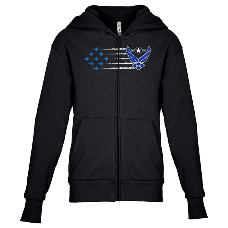 Limited Edition Proud United States Us Air Force Usaf Youth Zipper Hoodie by quanghuydinh1 | Artistshot