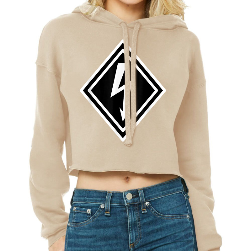 Lightning Thunder Minimalism V3 T Shirt Cropped Hoodie by katheleenweb0 | Artistshot