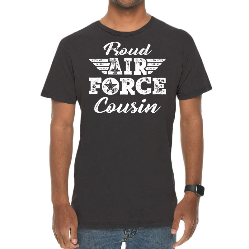 Hot Trend Proud Us Air Force Cousin Pride Military Family Vintage T-shirt | Artistshot