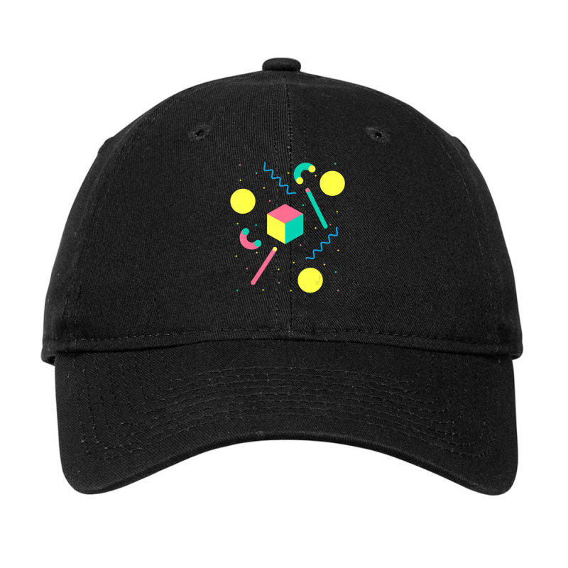 Hot Trend Retro 80s & 90s Vintage Geometric Pattern Memphis Style Adjustable Cap | Artistshot