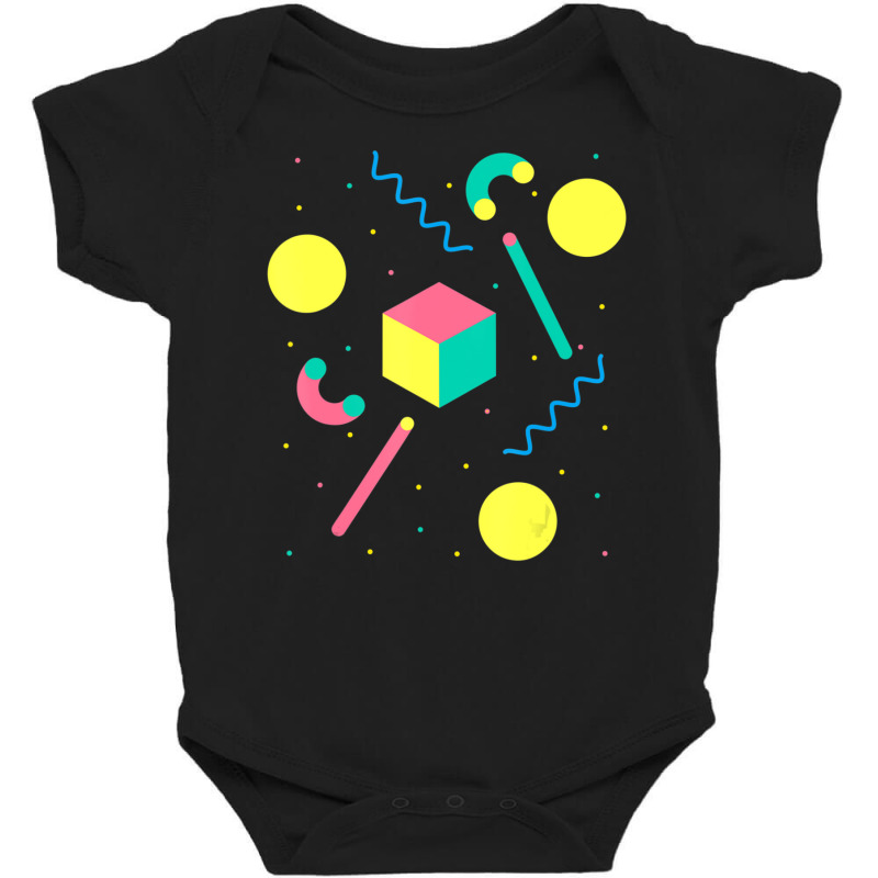 Hot Trend Retro 80s & 90s Vintage Geometric Pattern Memphis Style Baby Bodysuit | Artistshot