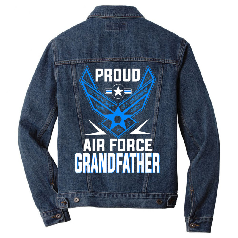 Limited Edition Proud Us Air Force Grandfather Military Veteran -usaf Men Denim Jacket | Artistshot