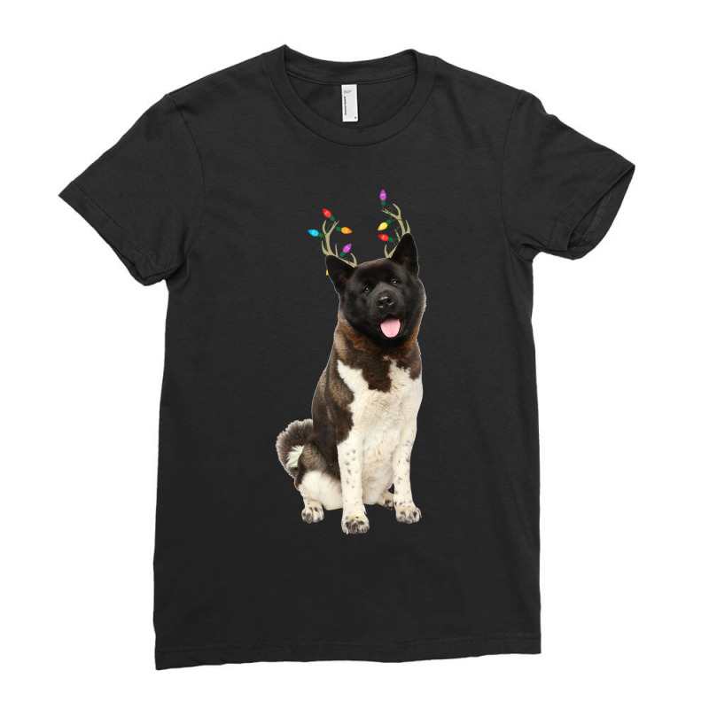 Hot Trend American Akita Reindeer Christmas Dog Ladies Fitted T-Shirt by hongquangd | Artistshot