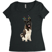 Hot Trend American Akita Reindeer Christmas Dog Women's Triblend Scoop T-shirt | Artistshot