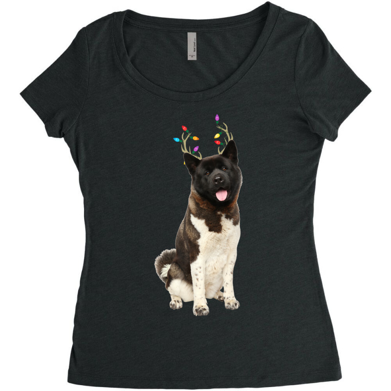 Hot Trend American Akita Reindeer Christmas Dog Women's Triblend Scoop T-shirt by hongquangd | Artistshot