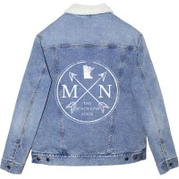 Limited Edition Cute Minnesota Mn The North Star State Unisex Sherpa-lined Denim Jacket | Artistshot