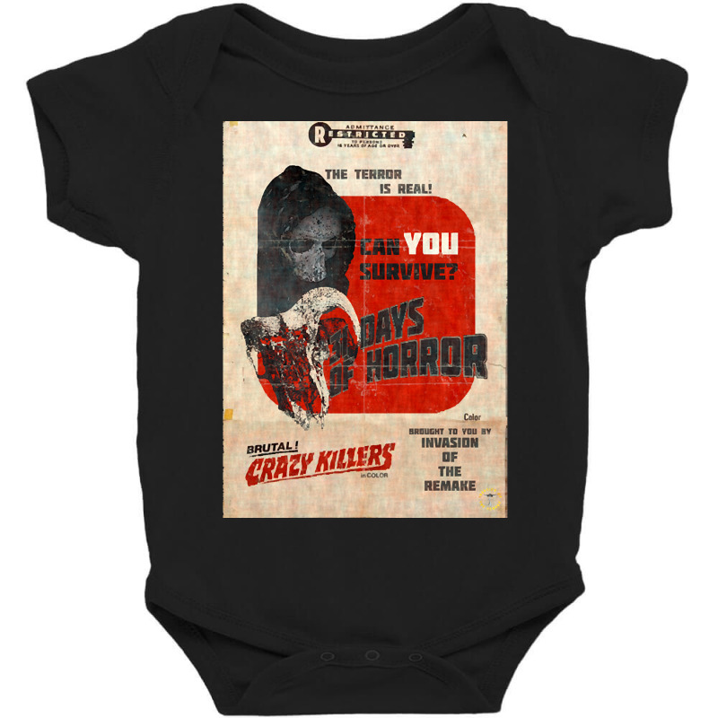 Limited Edition 31 Days Of Horror - The Terror Is Real Variant 1 Baby Bodysuit by Ledford Leslie | Artistshot