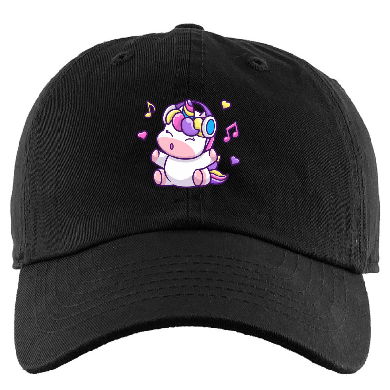 Limited Edition Cute Unicorn Listening Music With Headphone Kids Cap by macklinsampson | Artistshot