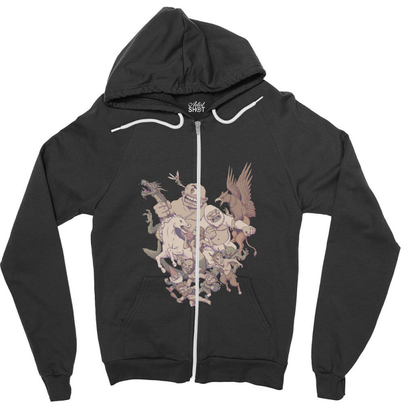 Epic Battle Zipper Hoodie | Artistshot