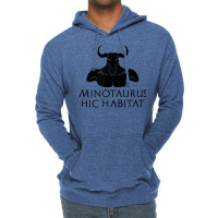 Minotaurus Hic Habitat   Ancient Greek Mythology   Latin T Shirt Lightweight Hoodie | Artistshot