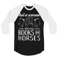 Limited Edition Read Books Horse Lover 3/4 Sleeve Shirt | Artistshot