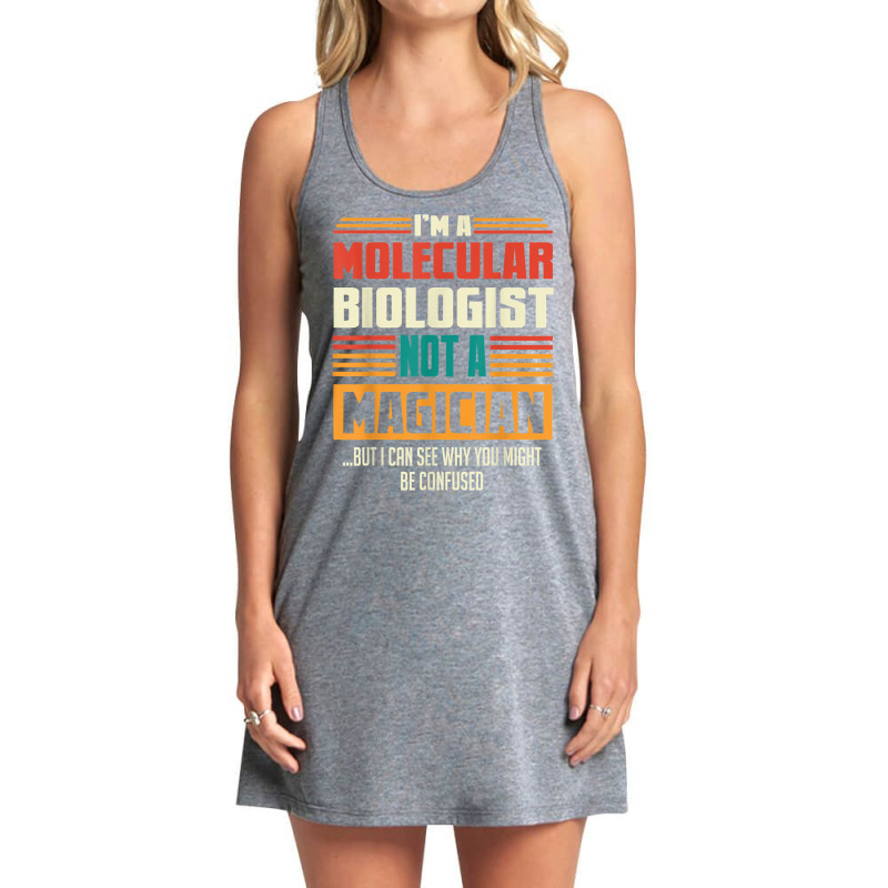 Molecular Biologist Funny Quote Retro Vintage T Shirt Tank Dress by noelenedh2mar | Artistshot