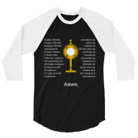 Anima Christi Tshirt Soul Of Christ Sanctify Catholic Latin 3/4 Sleeve Shirt | Artistshot