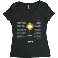 Anima Christi Tshirt Soul Of Christ Sanctify Catholic Latin Women's Triblend Scoop T-shirt | Artistshot