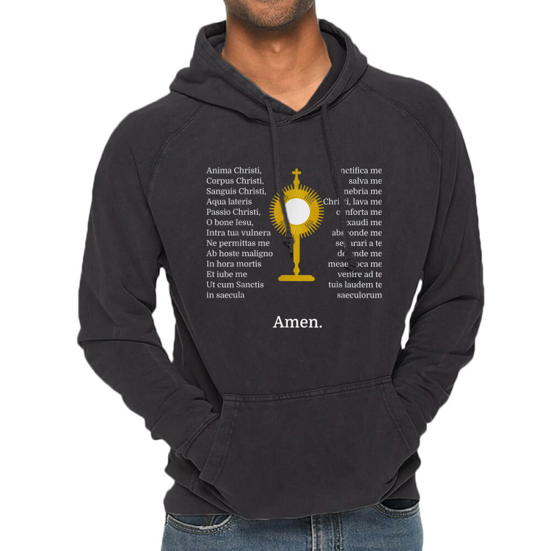 Anima Christi Tshirt Soul Of Christ Sanctify Catholic Latin Vintage Hoodie by ReginaldLewisMay | Artistshot