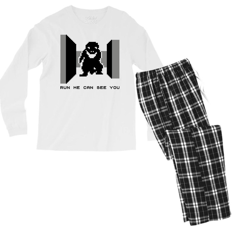 3d Monster Maze For Zx81  (1) (1) (1) (1) (1) Men's Long Sleeve Pajama Set | Artistshot