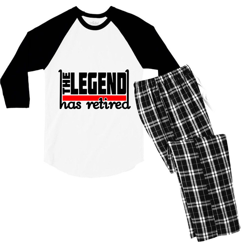 The Legend Has Retired Men's 3/4 Sleeve Pajama Set | Artistshot