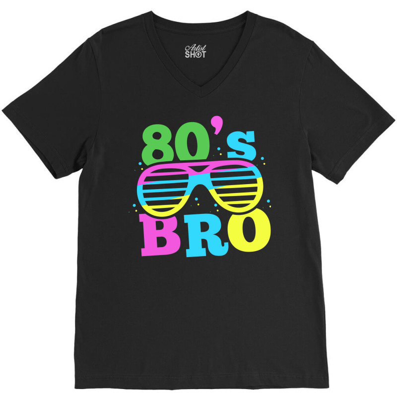 80s Bro 1980 Generation Retro Oldschool Decade 80  (1) (1) (1) (1) V-neck Tee | Artistshot