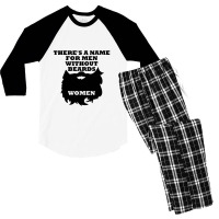 There's A Name For Men Without Beards Woman Men's 3/4 Sleeve Pajama Set | Artistshot