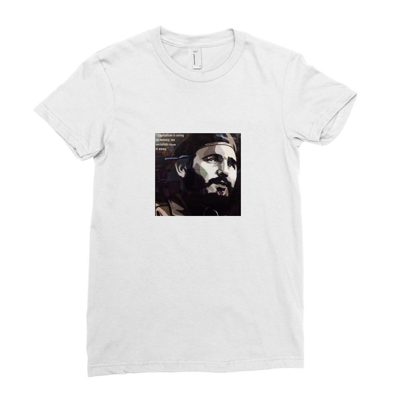 Fidel Castro Cuba Revolutionary Communist Ladies Fitted T-Shirt by ted | Artistshot