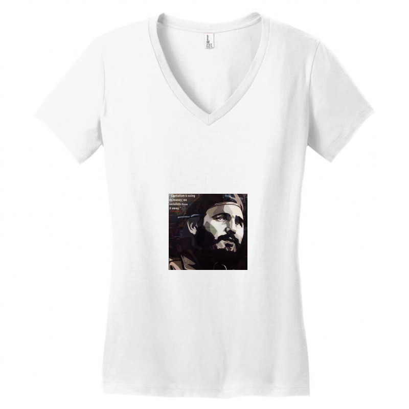 Fidel Castro Cuba Revolutionary Communist Women's V-Neck T-Shirt by ted | Artistshot