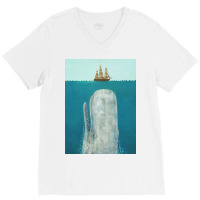 The Whale V-neck Tee | Artistshot