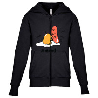 Trending Gudetama The Lazy Egg %23mood Boxing Punching Hot Dog Youth Zipper Hoodie | Artistshot