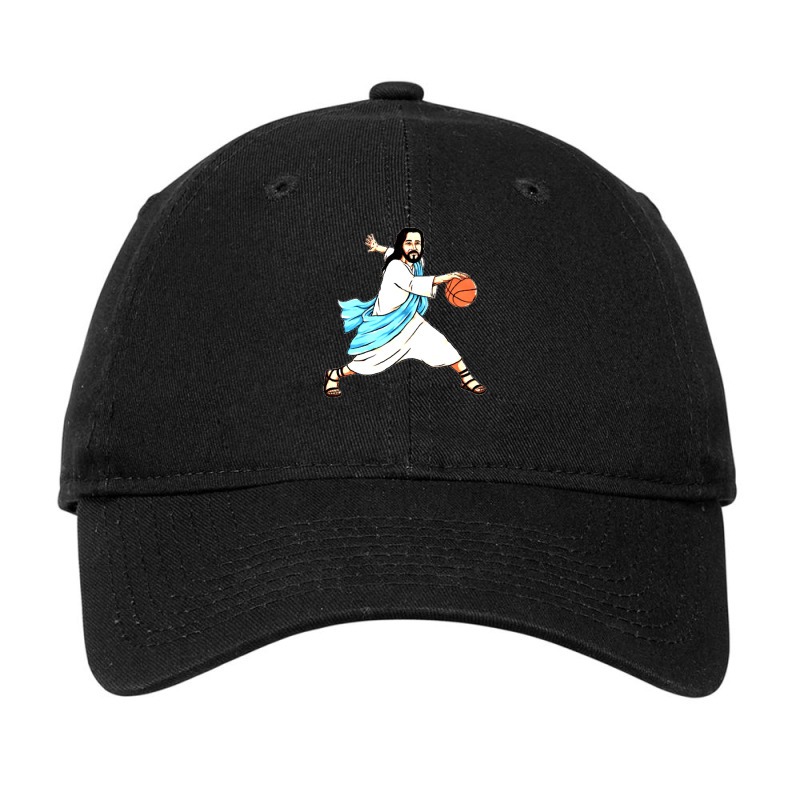 Jesus Play Basketball Funny Christmas Adjustable Cap by Davidartist | Artistshot