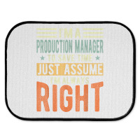 Production Manager Design  I´m Always Right  Production T Shirt Rear Car Mat | Artistshot