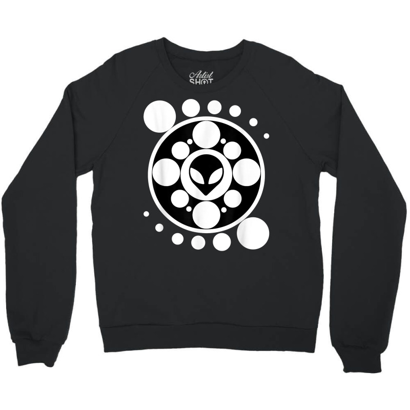 Green Space Alien Head Crop Circle Ufo Area 51 Crewneck Sweatshirt by Pinch1410 | Artistshot