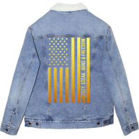 Guns Whiskey Steak Freedom Unisex Sherpa-lined Denim Jacket | Artistshot