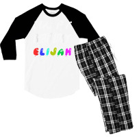 Happy Birthday Elijah Men's 3/4 Sleeve Pajama Set | Artistshot