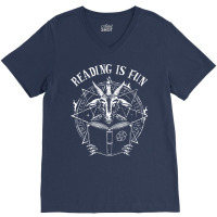 Reading Is Fun V-neck Tee | Artistshot