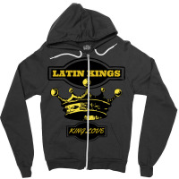 Latin Kings Inspired Crown With Words King Love Old School Style Zipper Hoodie | Artistshot