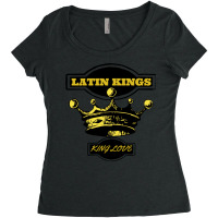 Latin Kings Inspired Crown With Words King Love Old School Style Women's Triblend Scoop T-shirt | Artistshot