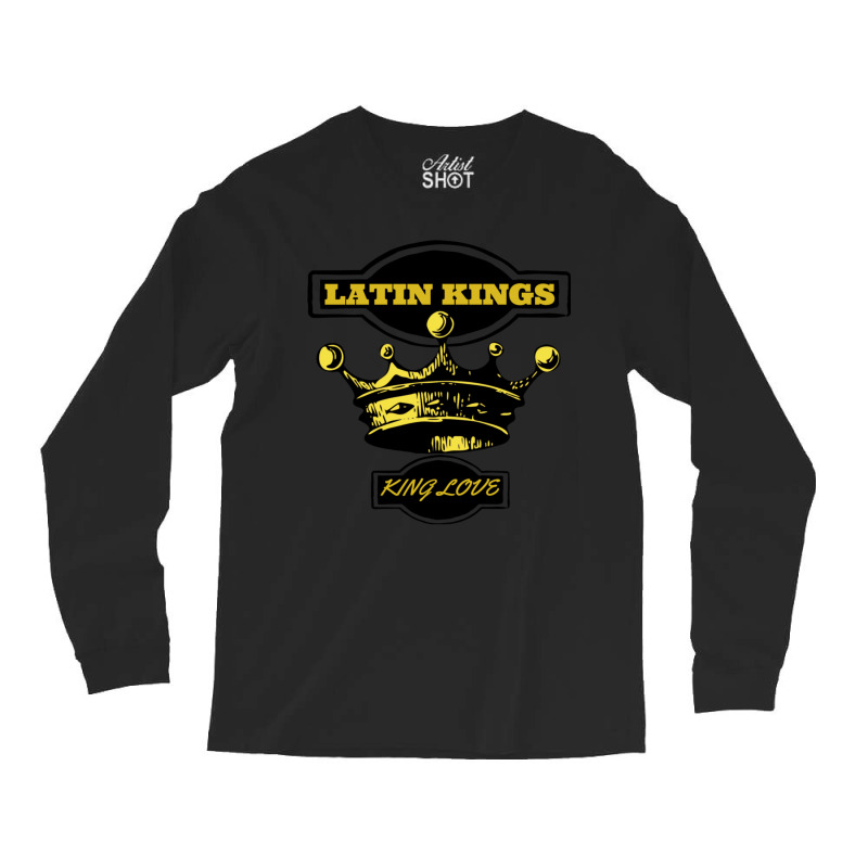 Latin Kings Inspired Crown With Words King Love Old School Style Long Sleeve Shirts by LisaBurlingame | Artistshot