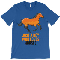 Horse Boy Just A Boy Who Loves Horses Horseback Riding Pullover Hoodie T-shirt | Artistshot