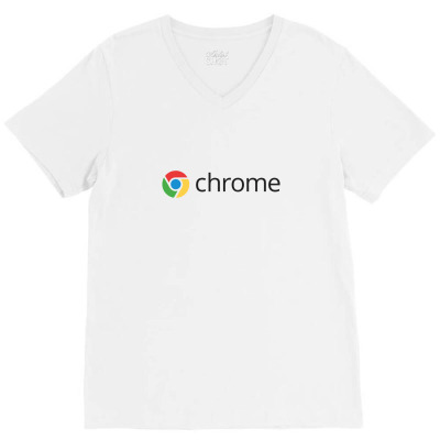Chrome Os Logo V-neck Tee Designed By Yerlaberka